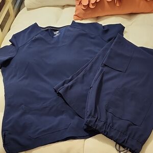 Koi Navy Blue Scrub Set